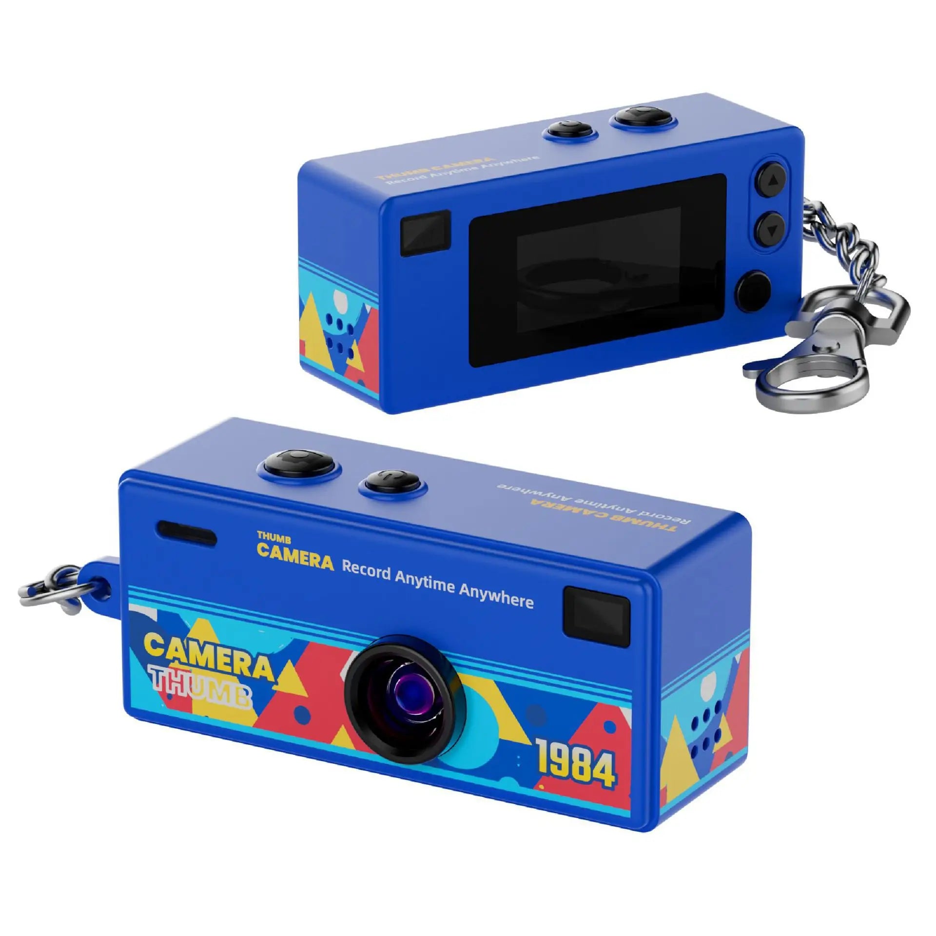 G6 Retro Mini Keychain Thumb Camera 1080P HD Recorder Built-in Flash Auto Focus 130° Wide Angle Lens  LCD Screen Portable Camera