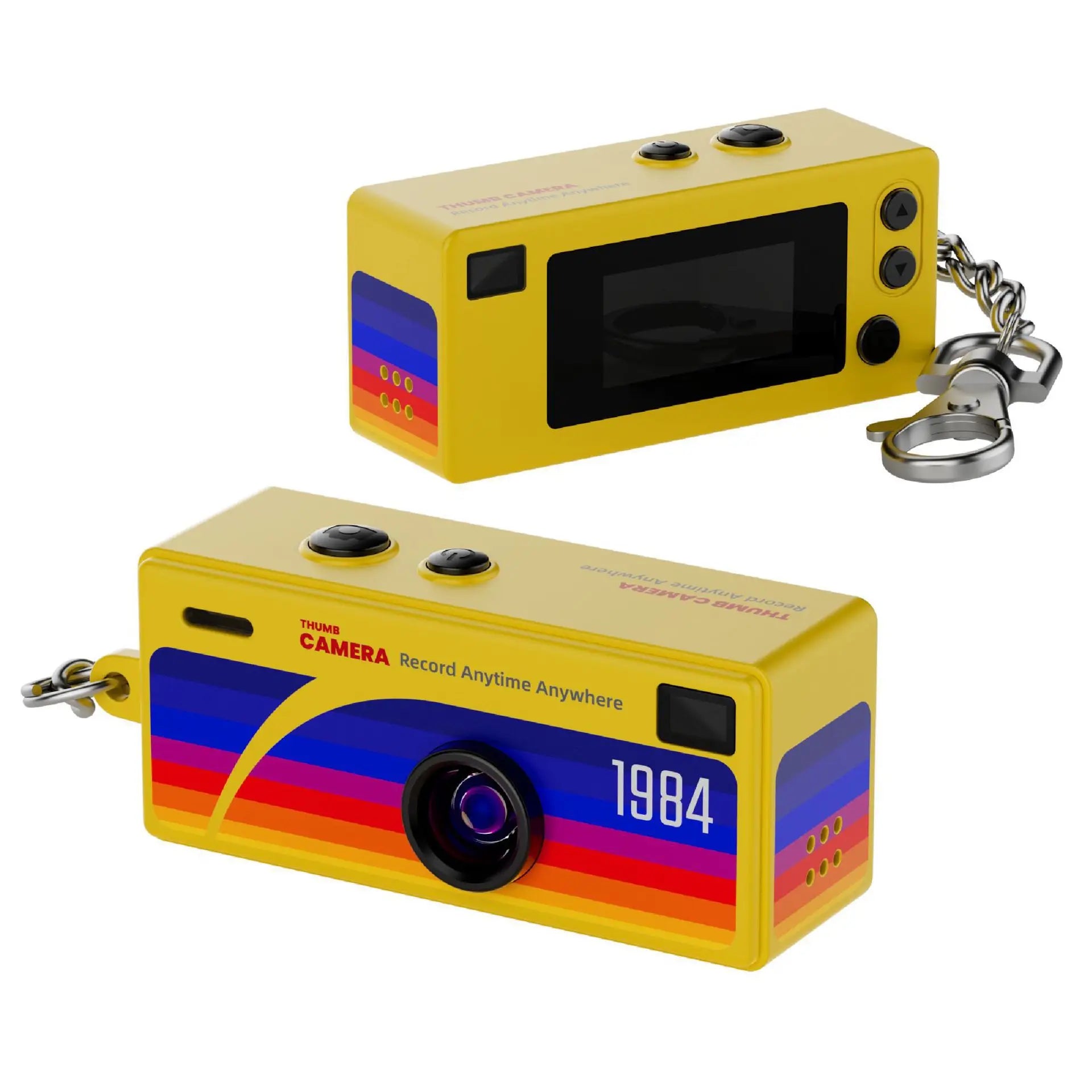 G6 Retro Mini Keychain Thumb Camera 1080P HD Recorder Built-in Flash Auto Focus 130° Wide Angle Lens  LCD Screen Portable Camera